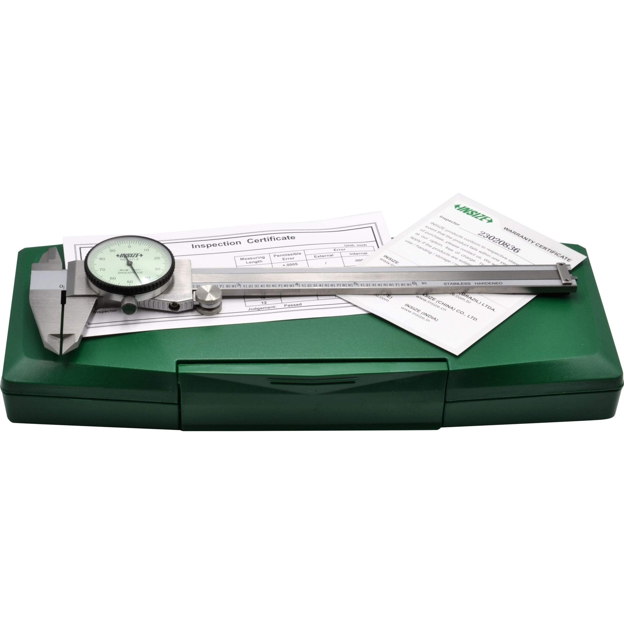 INSIZE Imperial Dial Caliper 0-6" Range Series 1311-6 - Twin Eagle Imports