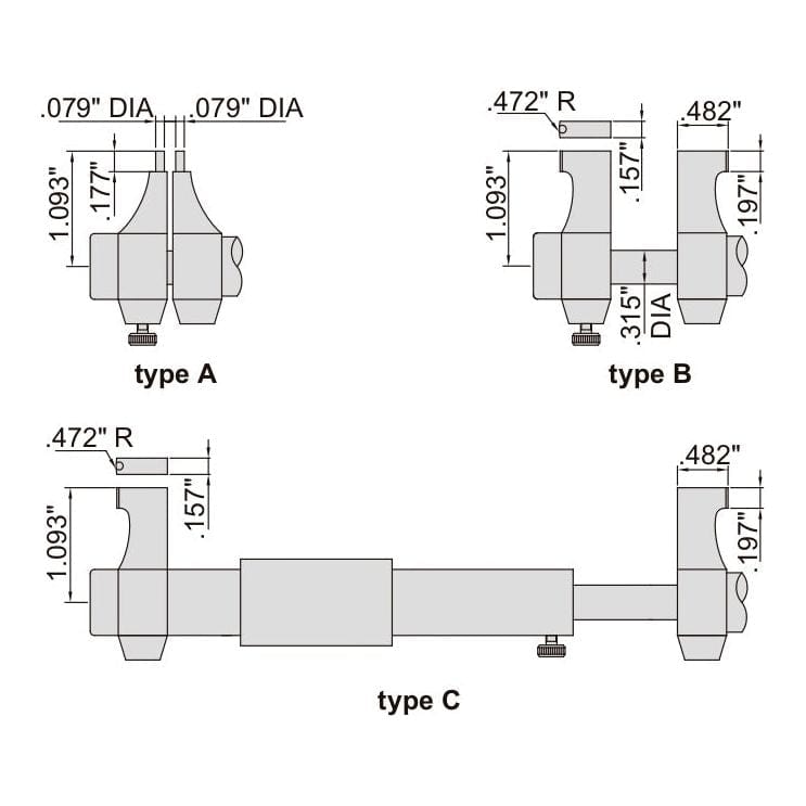 Insize Imperial Inside Micrometer 2-3" Range Series 3220-3 - Twin Eagle Imports