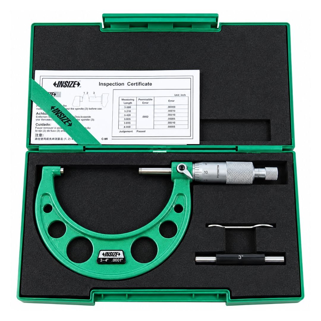Insize Imperial Outside Micrometer 3-4" Range Series 3203-4A - Twin Eagle Imports