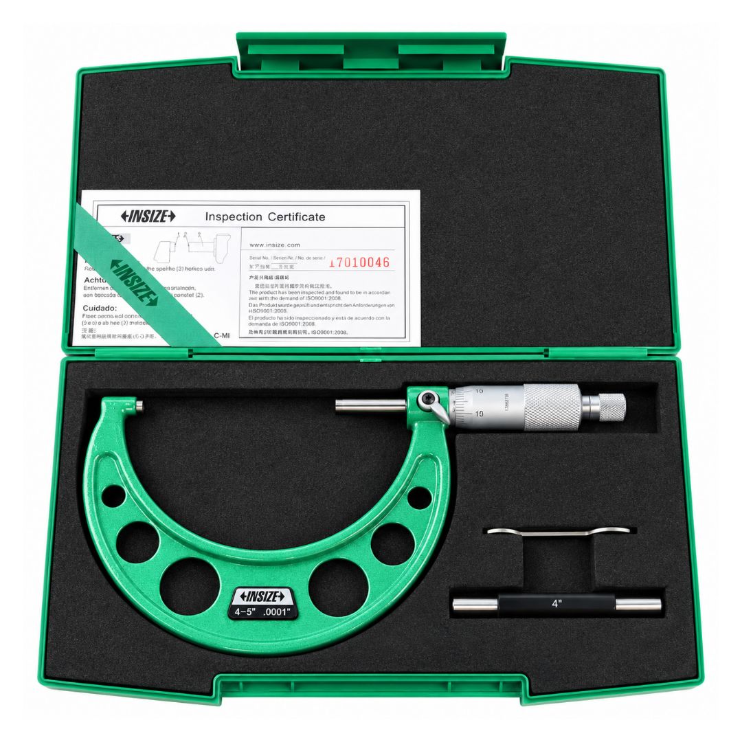 Insize Imperial Outside Micrometer 4-5" Range Series 3203-5A - Twin Eagle Imports