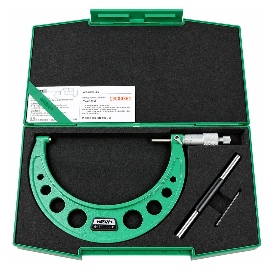 Insize Imperial Outside Micrometer 6-7" Range Series 3203-7A - Twin Eagle Imports