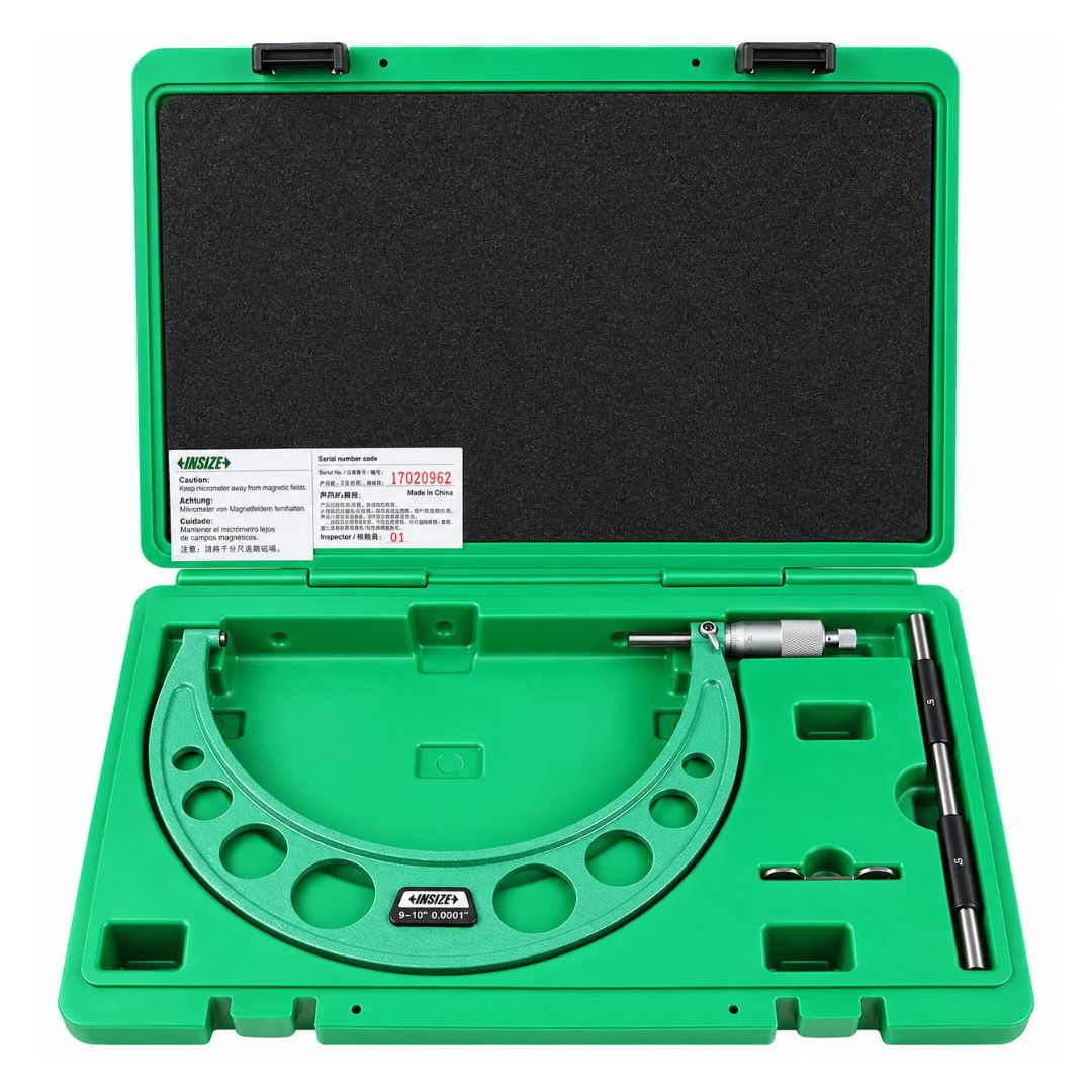 Insize Imperial Outside Micrometer 9-10" Range Series 3203-10A - Twin Eagle Imports