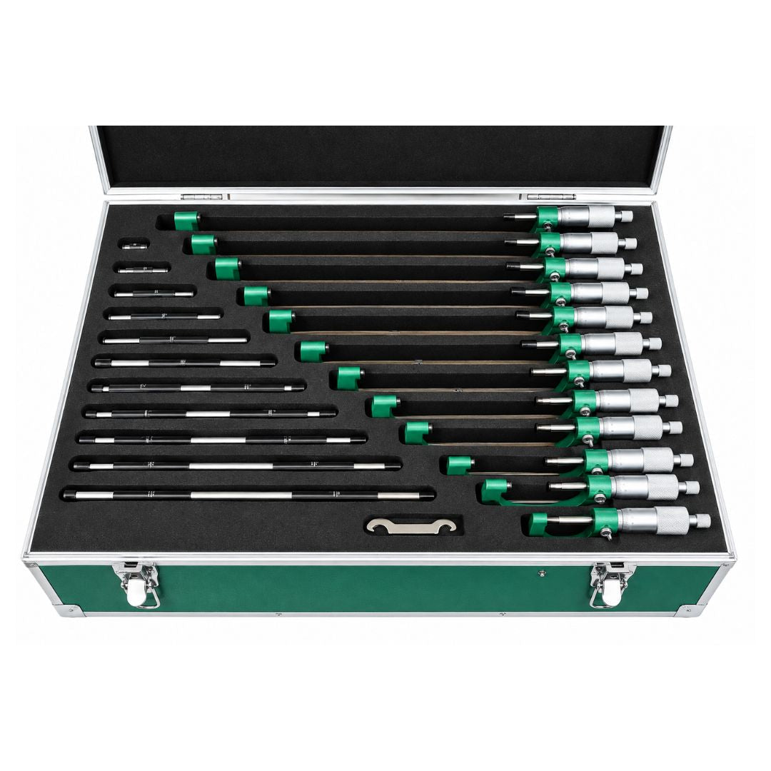 Insize Imperial Outside Micrometer Set 0-12" Range Series 3203-1212A - Twin Eagle Imports