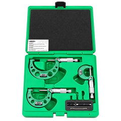 Insize Imperial Outside Micrometer Set 0-3" Range Series 3203-33A - Twin Eagle Imports