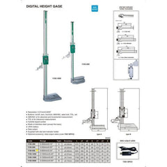 Insize Digital Height Gauge  0-600mm / 0-24" Range Series 1150-600