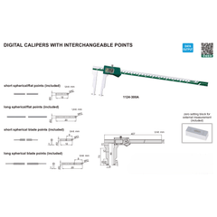 Insize Interchangeable Point Digital Caliper Range Series 1124-300A - Twin Eagle Imports