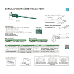 Insize Interchangeable Point Digital Caliper Range Series 1526-200 - Twin Eagle Imports