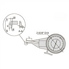 Insize Internal Dial Caliper Gauge 0.8-1.6" Range Series 2222-E161 - Twin Eagle Imports
