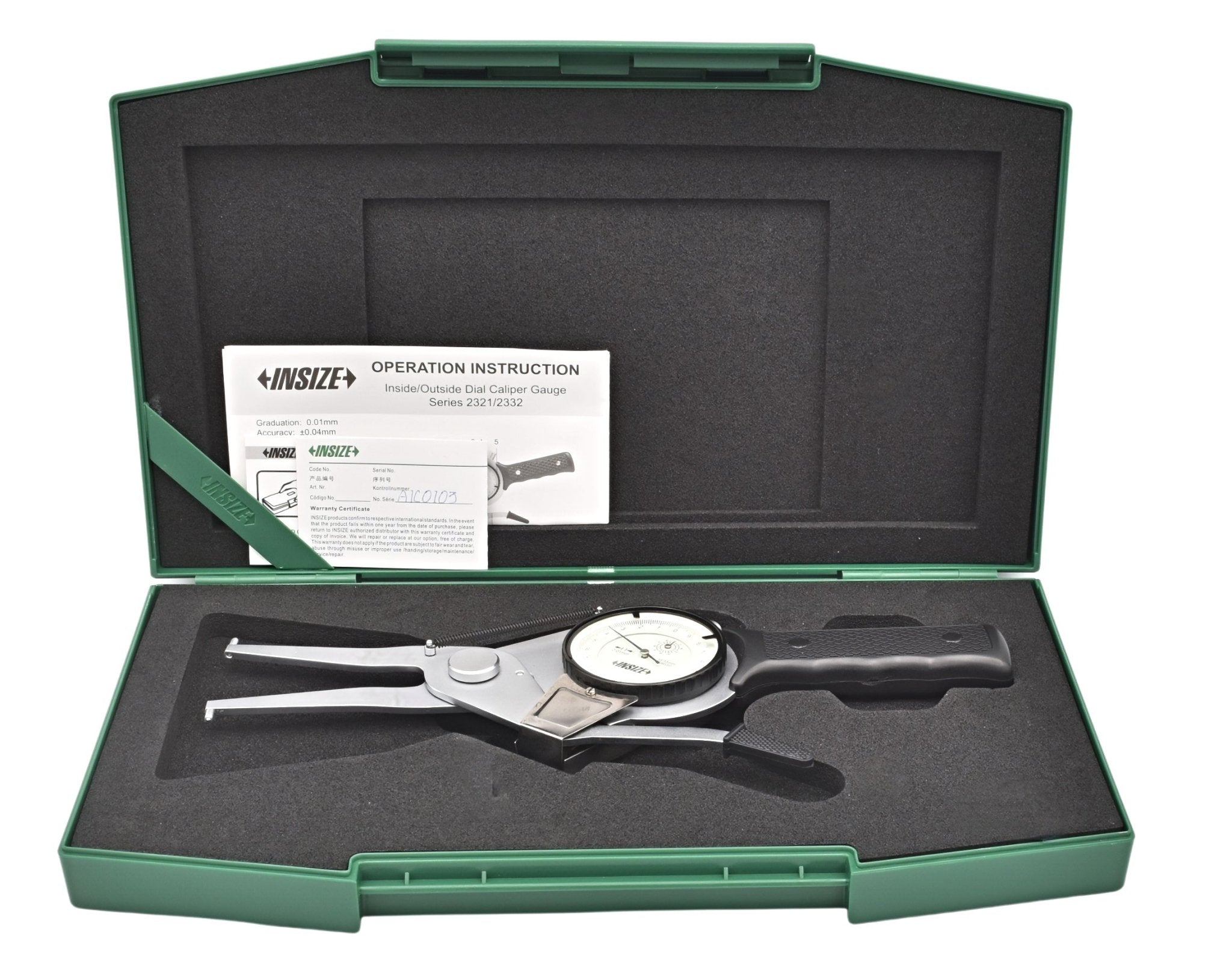 Insize Internal Dial Caliper Gauge 35-55mm Range Series 2321-55 - Twin Eagle Imports