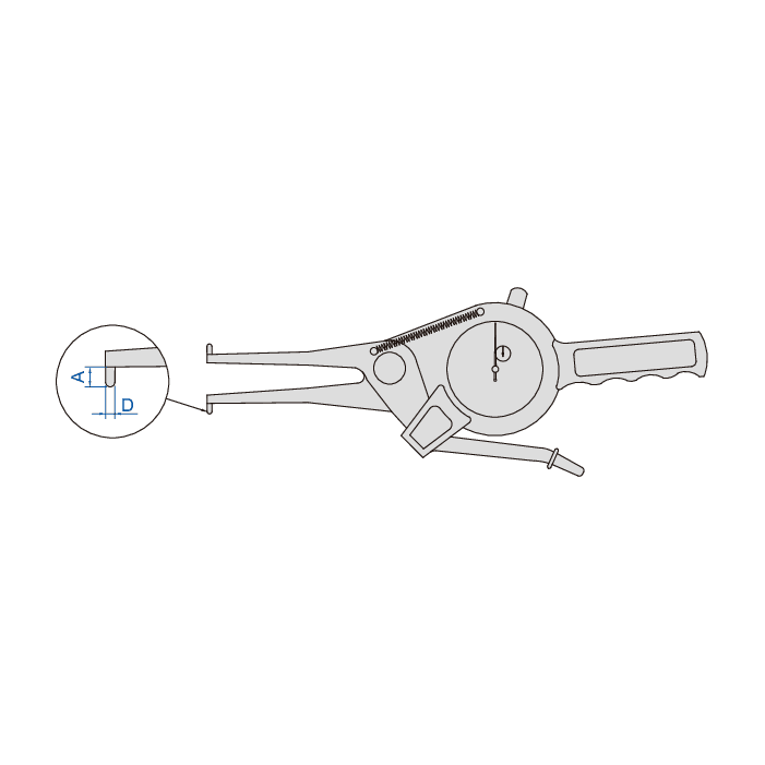 Insize Internal Dial Caliper Gauge 55-75mm Range Series 2321-75 - Twin Eagle Imports