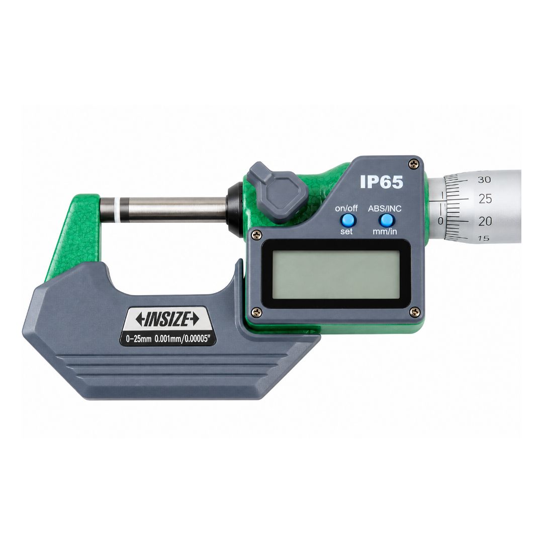 Insize IP65 Digital Outside Micrometer 0-25mm / 0-1" Range Series 3101-25A - Twin Eagle Imports