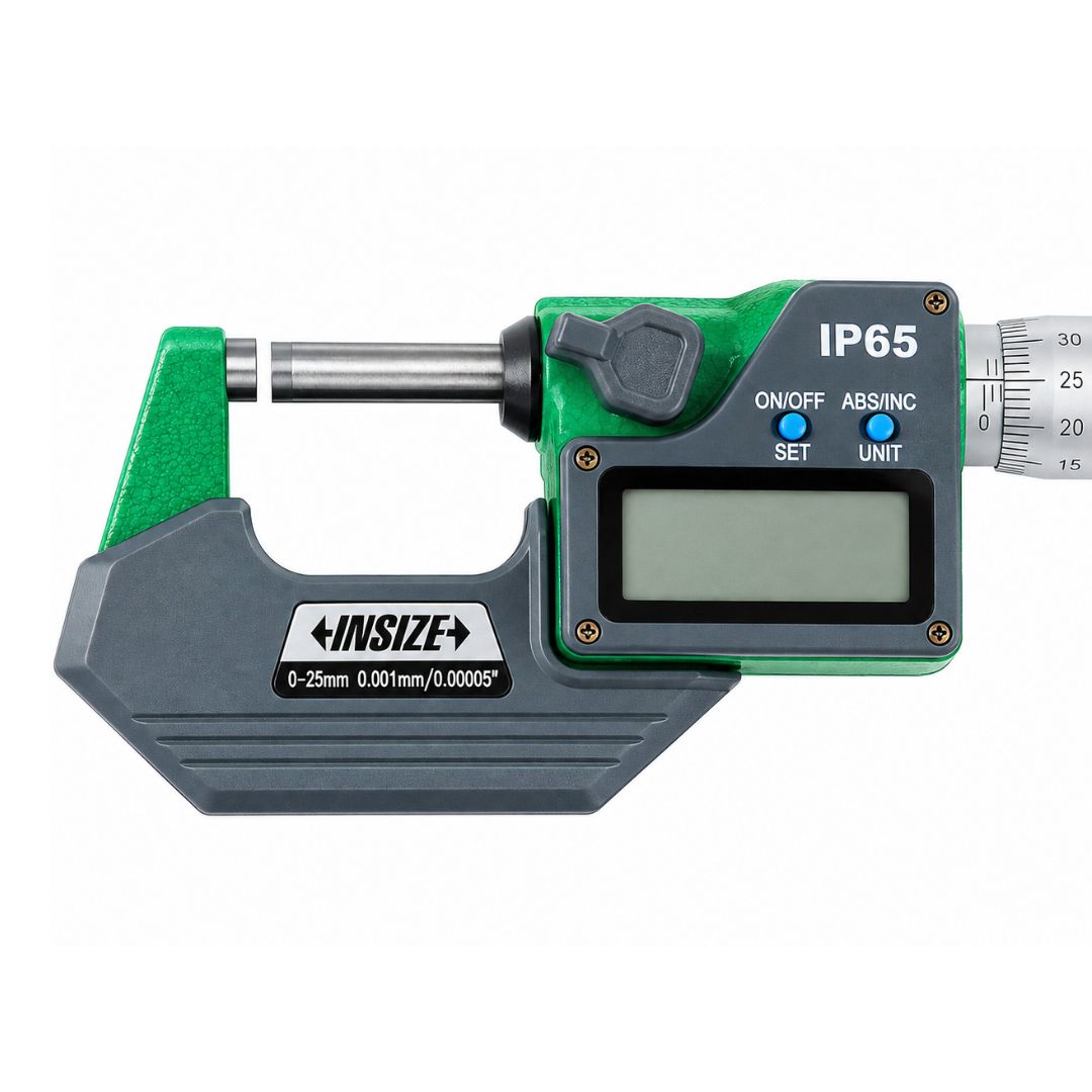 Insize IP65 Digital Outside Micrometer 0-25mm / 0-1" Range Series 3108-25A - Twin Eagle Imports