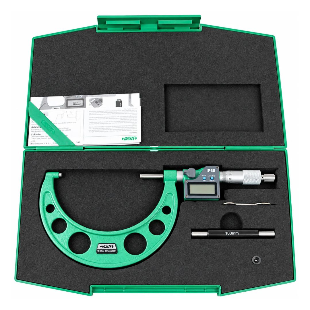 Insize IP65 Digital Outside Micrometer 100-125mm / 4-5" Range Series 3101-125A - Twin Eagle Imports