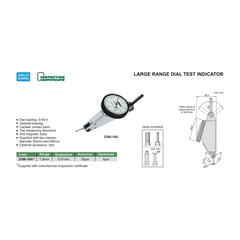 Insize Large Range Dial Test Indicator Range Series 2386-16A - Twin Eagle Imports