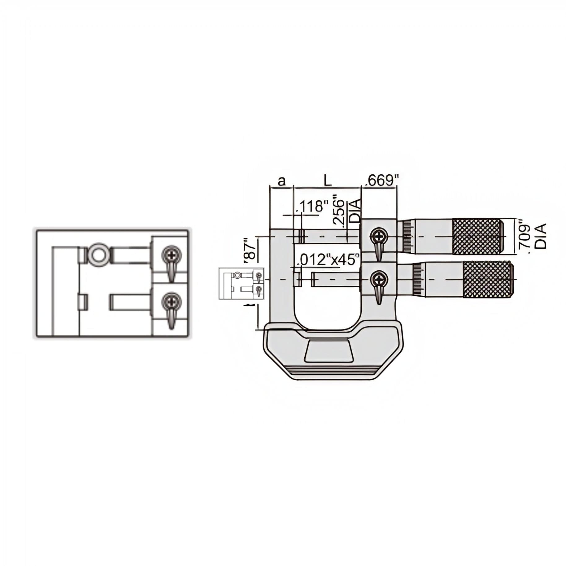 Insize Limit Micrometer 0-1" Range Series 3235-1 - Twin Eagle Imports