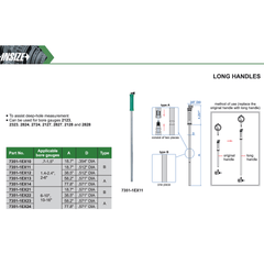 Insize Long Handle 58.2″ × 0.571″ Series 7351-1EX23 - Twin Eagle Imports