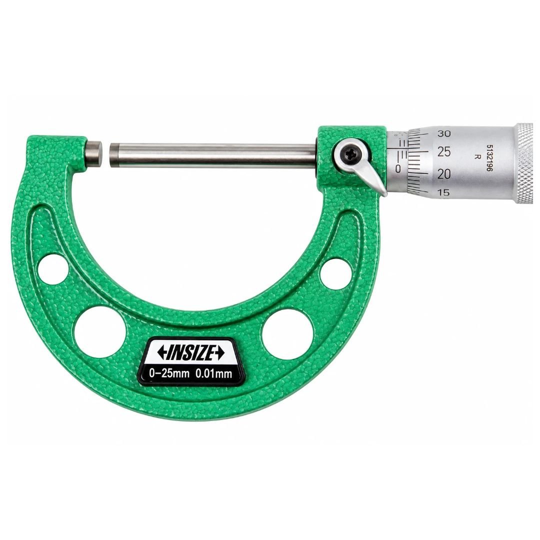 Insize Long Spindle Outside Micrometer 0-25mm Range Series 3209-25 - Twin Eagle Imports