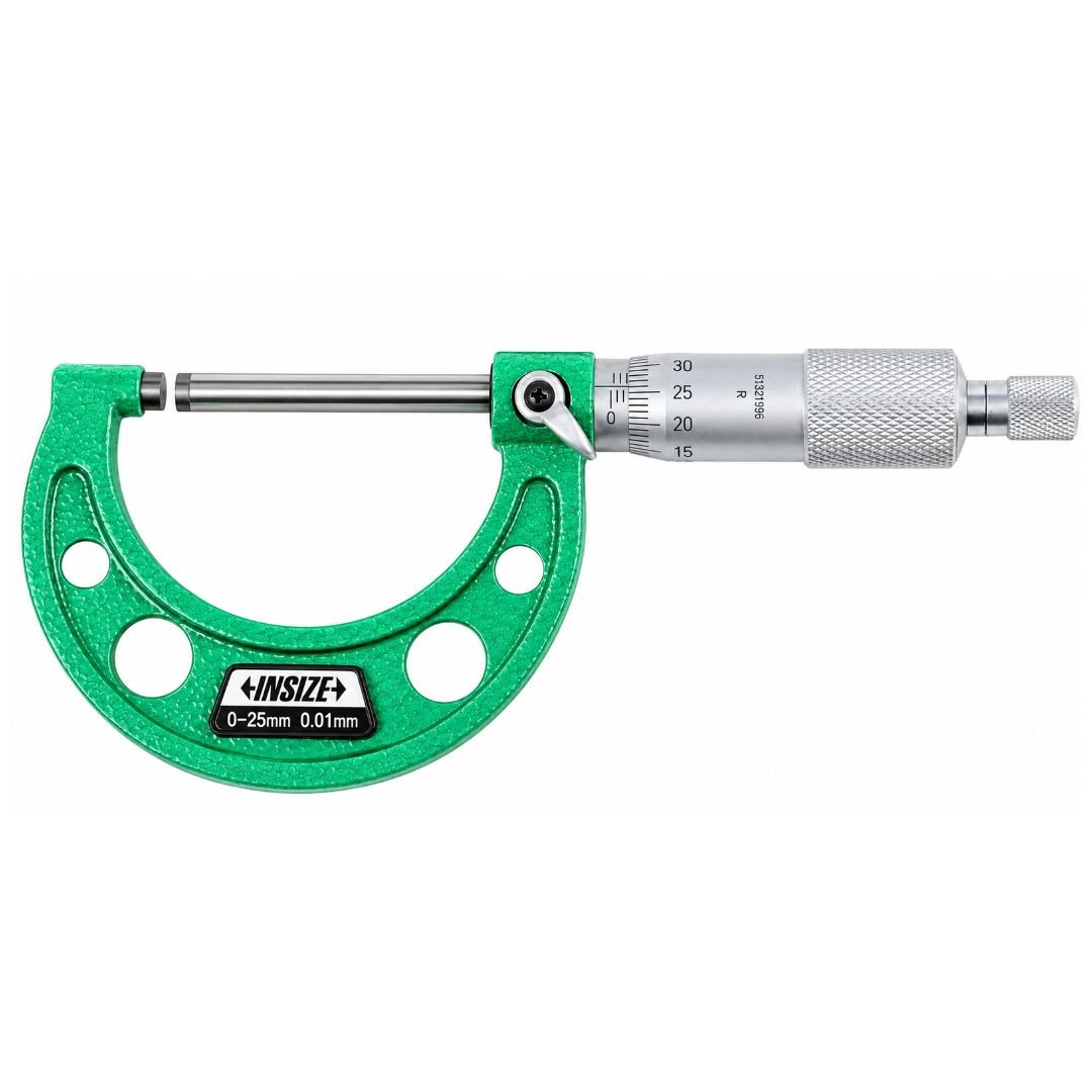 Insize Long Spindle Outside Micrometer 0-25mm Range Series 3209-25 - Twin Eagle Imports