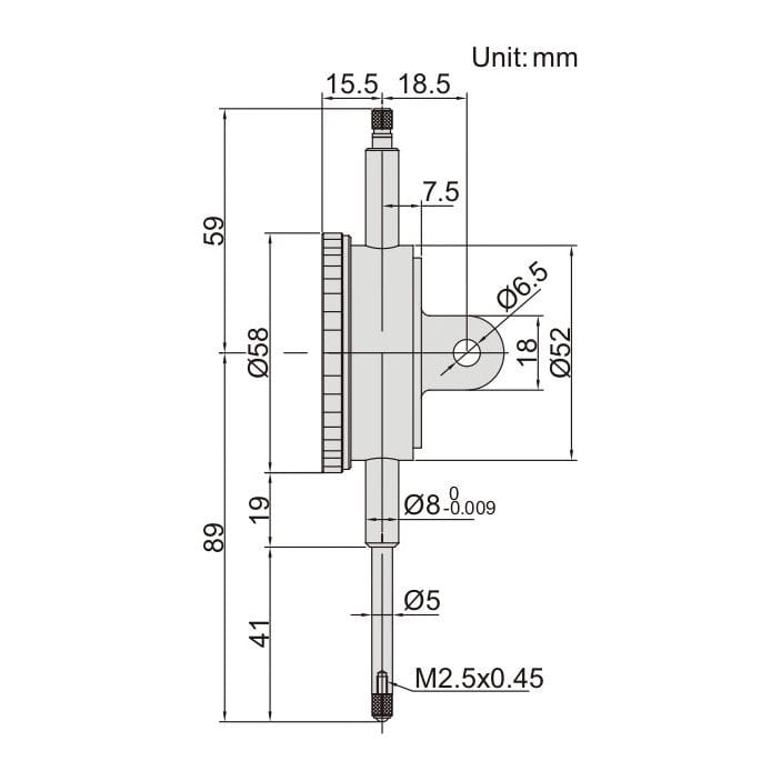 Insize Long Stroke Dial Indicator 30mm Range Series 2889-30 - Twin Eagle Imports