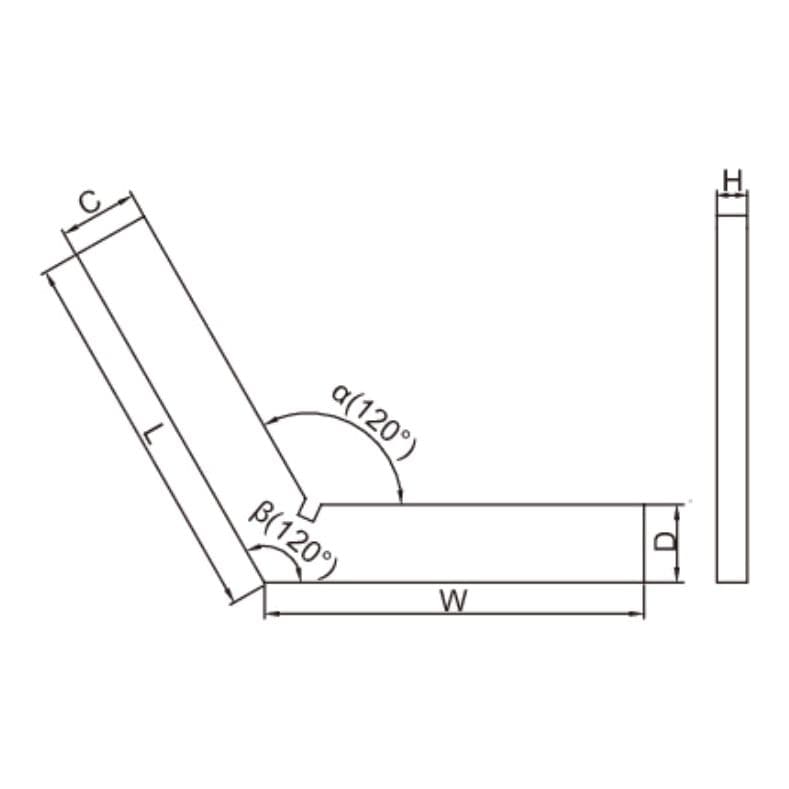 INSIZE Measuring Equipment Insize 120° Square Range 150x150mm Series 4706-1150
