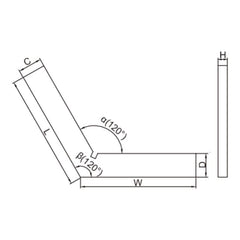 INSIZE Measuring Equipment Insize 120° Square Range 150x150mm Series 4706-1150