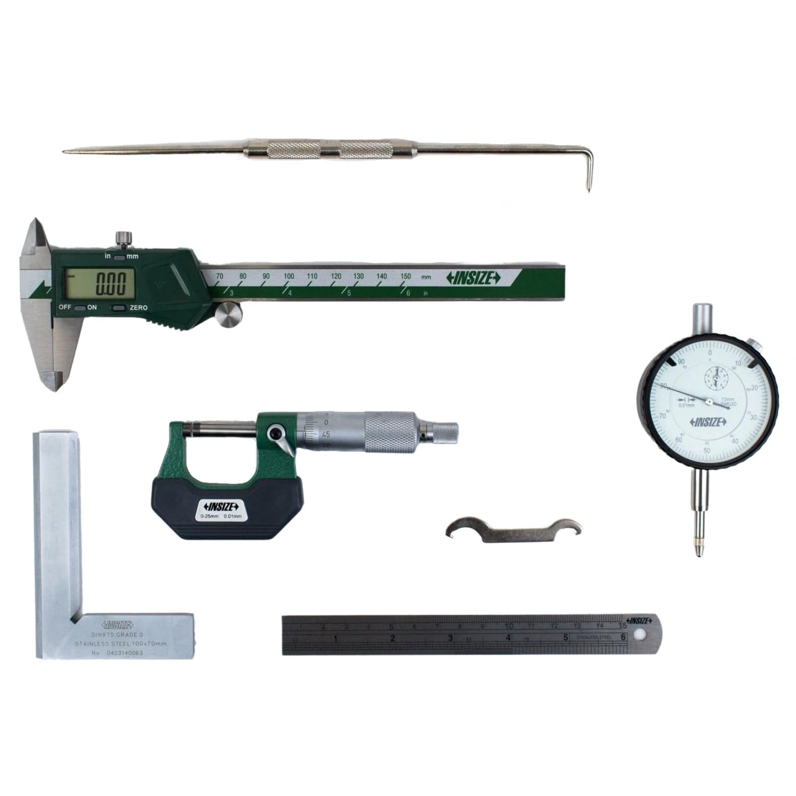 INSIZE MEASURING EQUIPMENT Insize 6pc Meauring Tool Set 0-150mm/0-6" Range Series 5061
