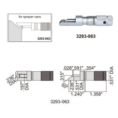 INSIZE Measuring Equipment Insize Can Seam Micrometer 0-0.6" Range Series 3293-063