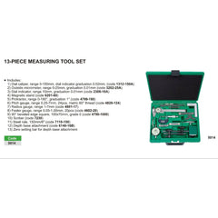 INSIZE MEASURING EQUIPMENT INSIZE Comprehensive 13 Piece Measuring Tool Kit Series 5014