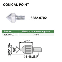 INSIZE Measuring Equipment Insize Conical Point 0.281" Range Series 6282-0702