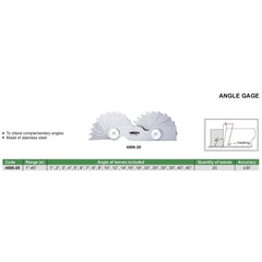 INSIZE Measuring Equipment Insize Degree Angle Gauge 1°-45° Range Series 4806-20