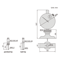INSIZE Measuring Equipment Insize Dial Depth Gauge 0-10mm x 0.01mm Range Series 2341-101A