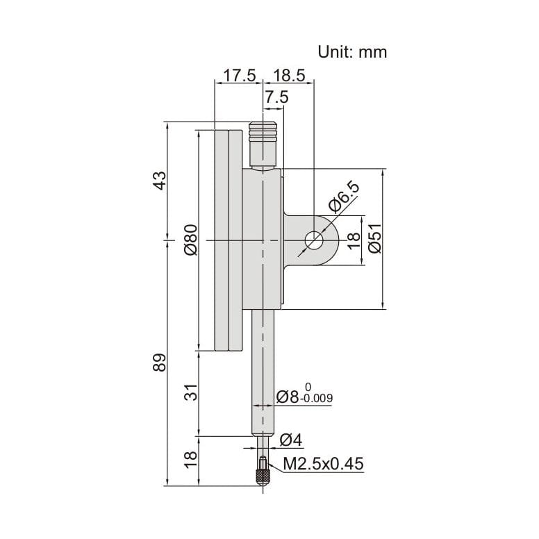 INSIZE Measuring Equipment Insize Dial Indicator 10mm Range Series 2888-10