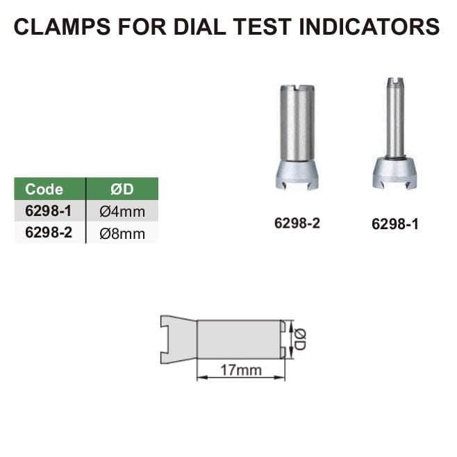 INSIZE MEASURING EQUIPMENT Insize Dial Test Clamp ⌀4mm Series 6298-1