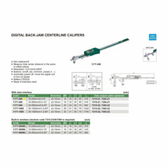 INSIZE Measuring Equipment Insize Digital Back-Jaw Caliper 10-200mm/0.4-8" Range Series 1177-200
