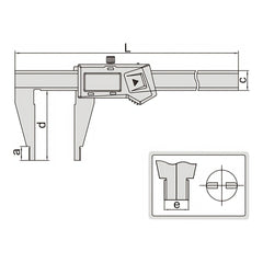 INSIZE Measuring Equipment Insize Digital Caliper 0-300mm/0-12" Range Series 1170-306