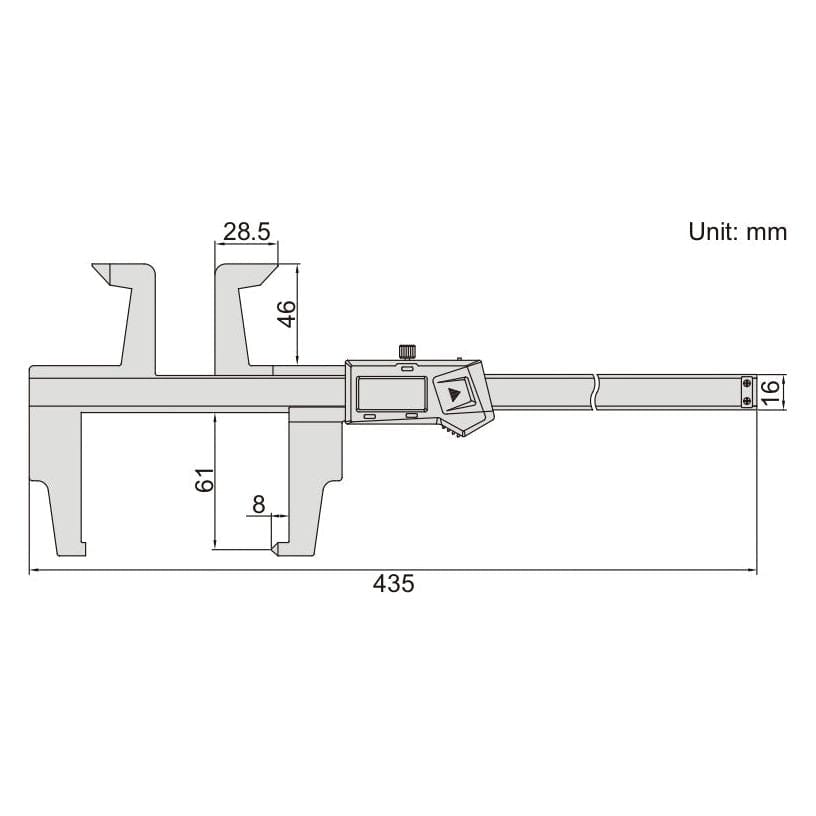 INSIZE Measuring Equipment Insize Digital Drum Brake Caliper 0-300mm/0-12" Range Series 1168-300A