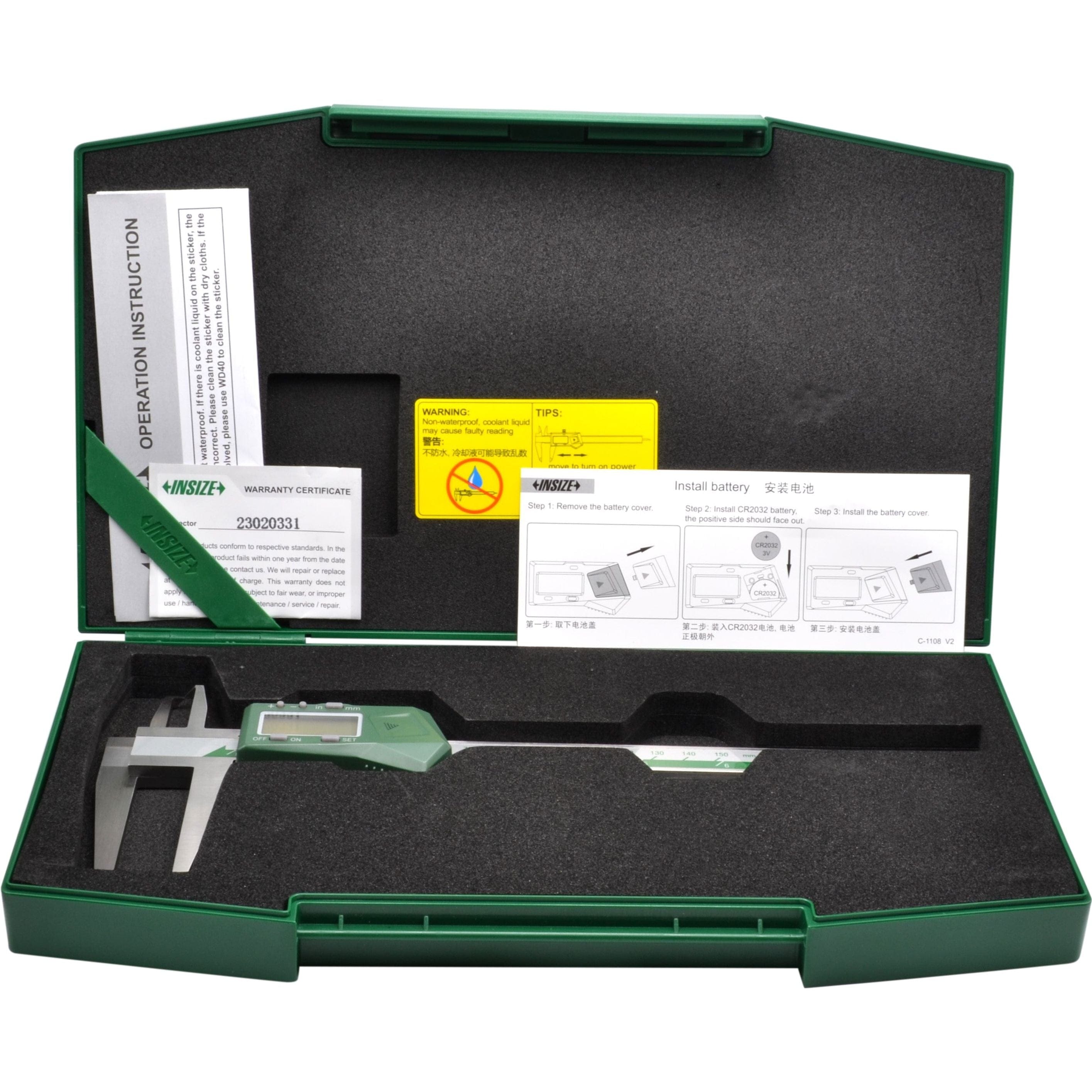 INSIZE Measuring Equipment INSIZE Digital Inside Groove Caliper  9 - 150mm / 0.35-6""Range Series 1176-150