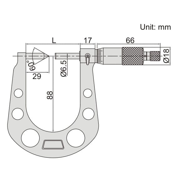 INSIZE Measuring Equipment Insize Disc Brake Micrometer 25-50mm Range Series 3288-50A