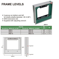 INSIZE Measuring Equipment Insize Frame Level 6x6" Range Series 4902-6