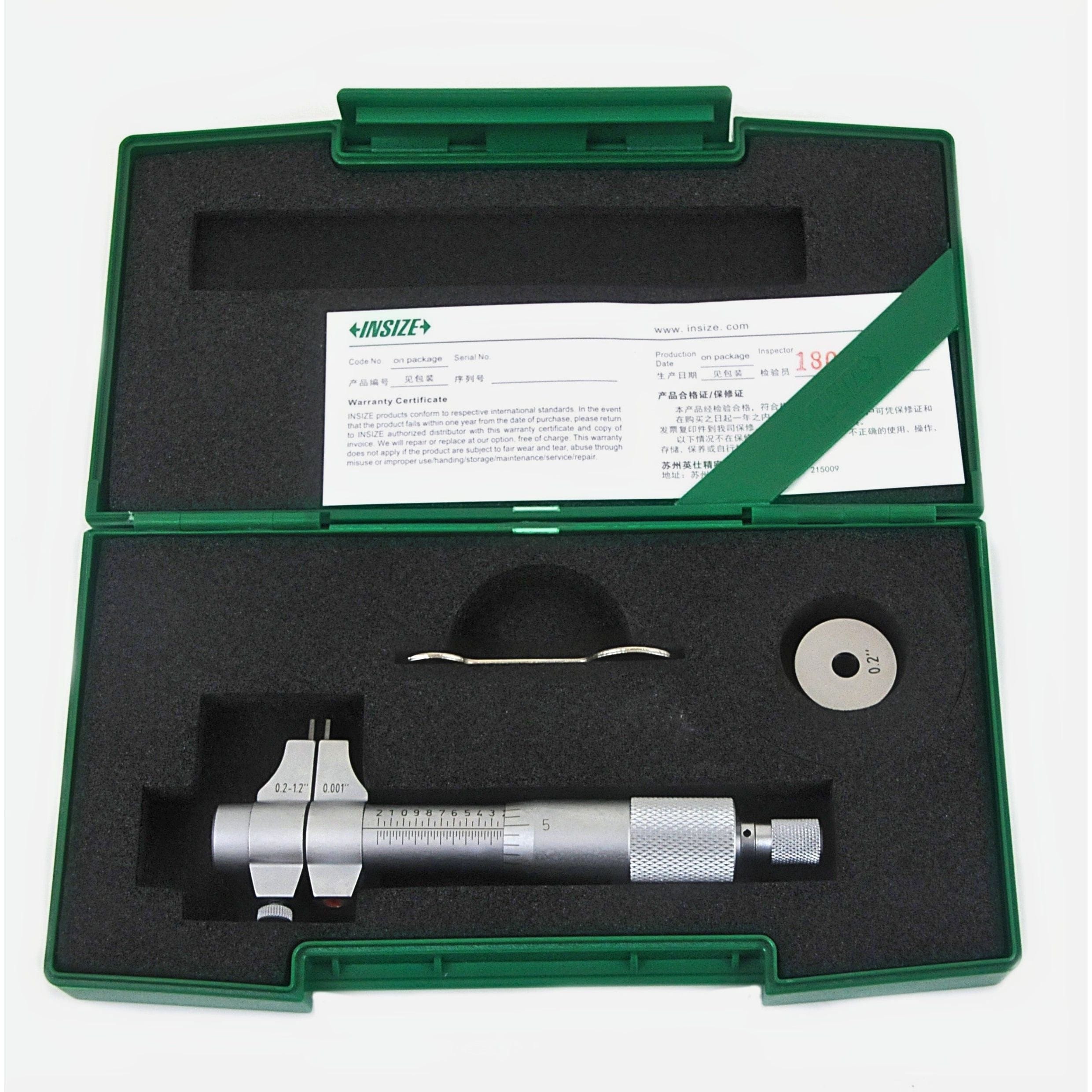INSIZE Measuring Equipment Insize Imperial Inside Micrometer 0.2-1.2" Range Series 3220-1