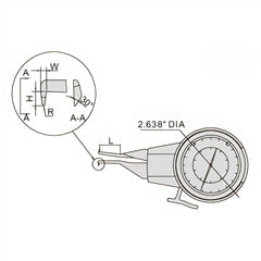 INSIZE MEASURING EQUIPMENT Insize Internal Dial Caliper Gauge 0.2-1" Range Series 2222-E10