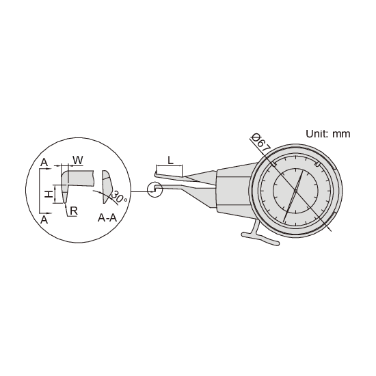 INSIZE Measuring Equipment Insize Internal Dial Caliper Gauge 5-15mm Range Series 2222-15