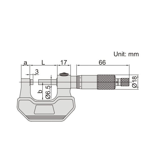 INSIZE Measuring Equipment Insize Left Hand/Right Hand Outside Micrometer 25-50mm Range Series 3236-50B