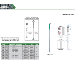 INSIZE Measuring Equipment Insize Long Handle 1480mm × 14.5mm Series 7351-EX23