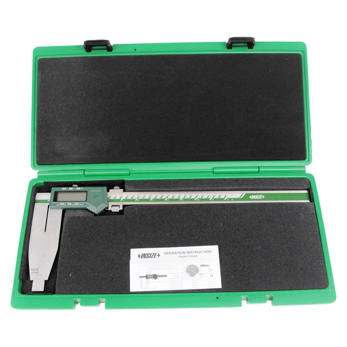 INSIZE Measuring Equipment Insize Long Jaw Digital Caliper  0-300mm / 0-12" Range Series 1106-302