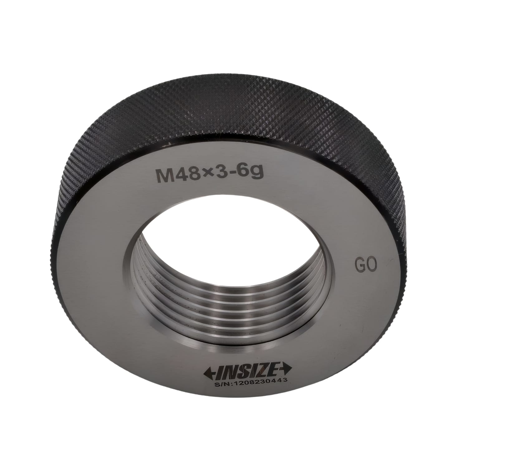 INSIZE MEASURING EQUIPMENT Insize Metric Fine Thread Ring Gauge GO M48 x 3.0 Class 6g Series 4129-48V