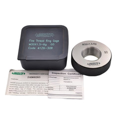 INSIZE MEASURING EQUIPMENT Insize Metric Fine Thread Ring Gauge M30 x 1.5 Class 6g GO Series 4129-30R