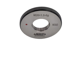 INSIZE MEASURING EQUIPMENT Insize Metric Fine Thread Ring Gauge NOGO M26 x 1.5 Class 6g Series 4129-26RN