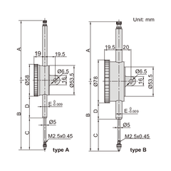 INSIZE Measuring Equipment Insize Metric Long Stroke Dial Indicator 50mm Range Series 2309-50D