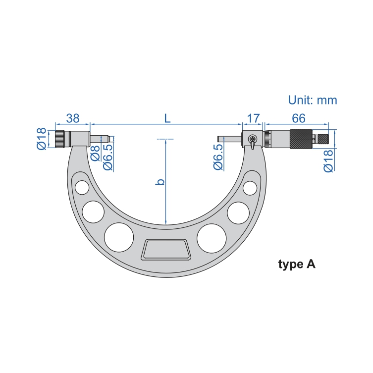 INSIZE Measuring Equipment Insize Metric Outside Micrometer 0-50mm Range Series 3206-50A